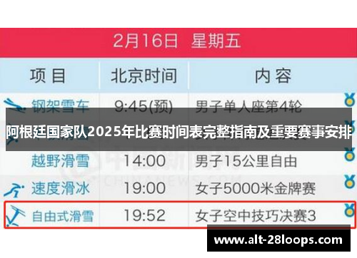 阿根廷国家队2025年比赛时间表完整指南及重要赛事安排 阿根廷国家队2025年比赛时间表完整指南及重要赛事安排
